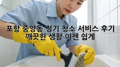 포항 중앙동 정기 청소 서비스 후기: 깨끗한 생활, 이젠 쉽게! ✨